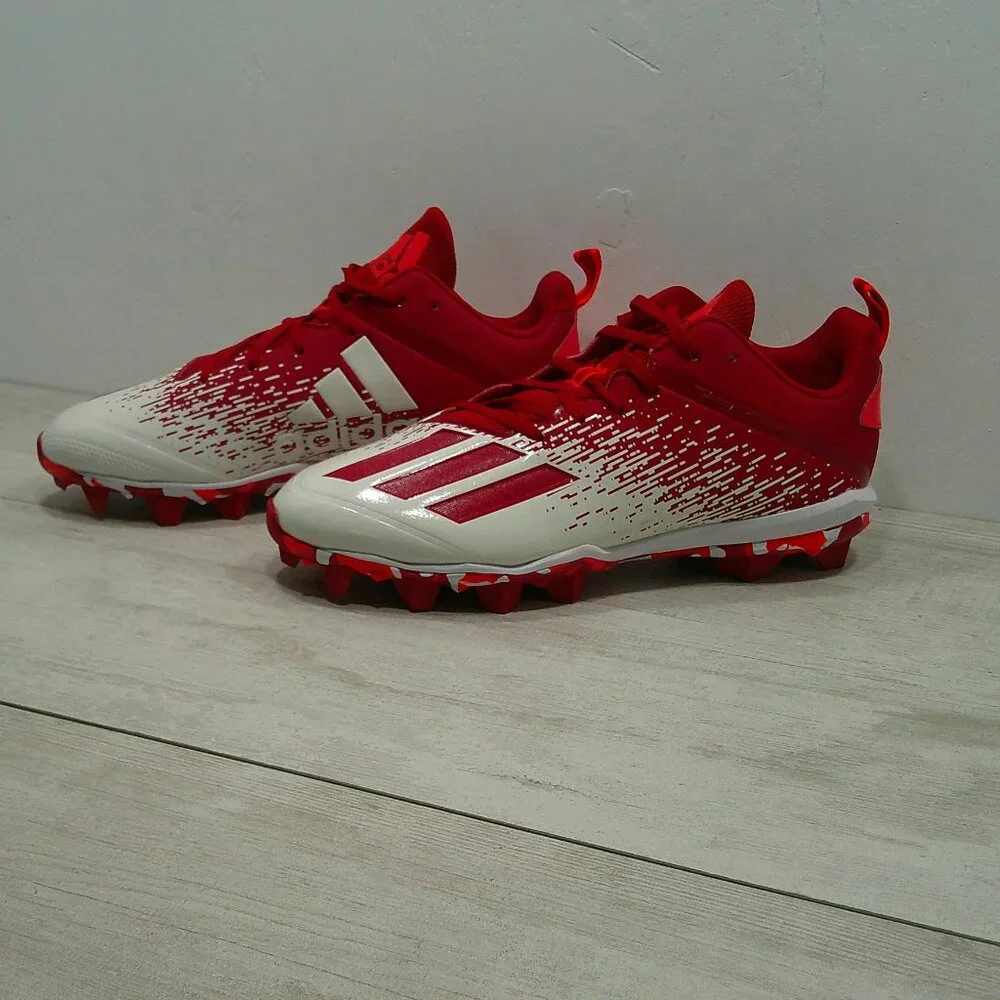 Adidas Adizero Spark MD Football Cleats Red White EH3442 Men’s Size 11.5 | UK 11